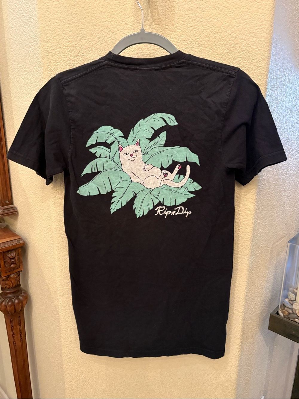 RIPNDIP Black Cat Graphic T-Shirt Size XS/Small-Unisex